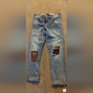 Anthropology Patchwork Accent Jeans SZ 26
